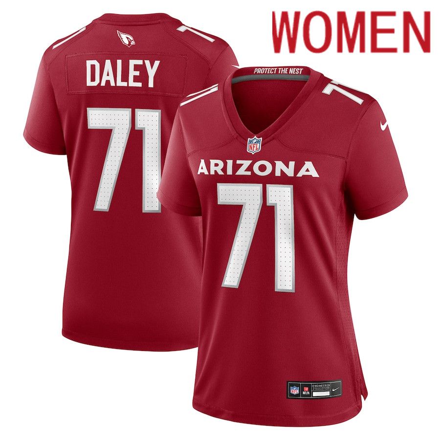 Women Arizona Cardinals 71 Dennis Daley Nike Cardinal Nike Team Color NFL Jersey